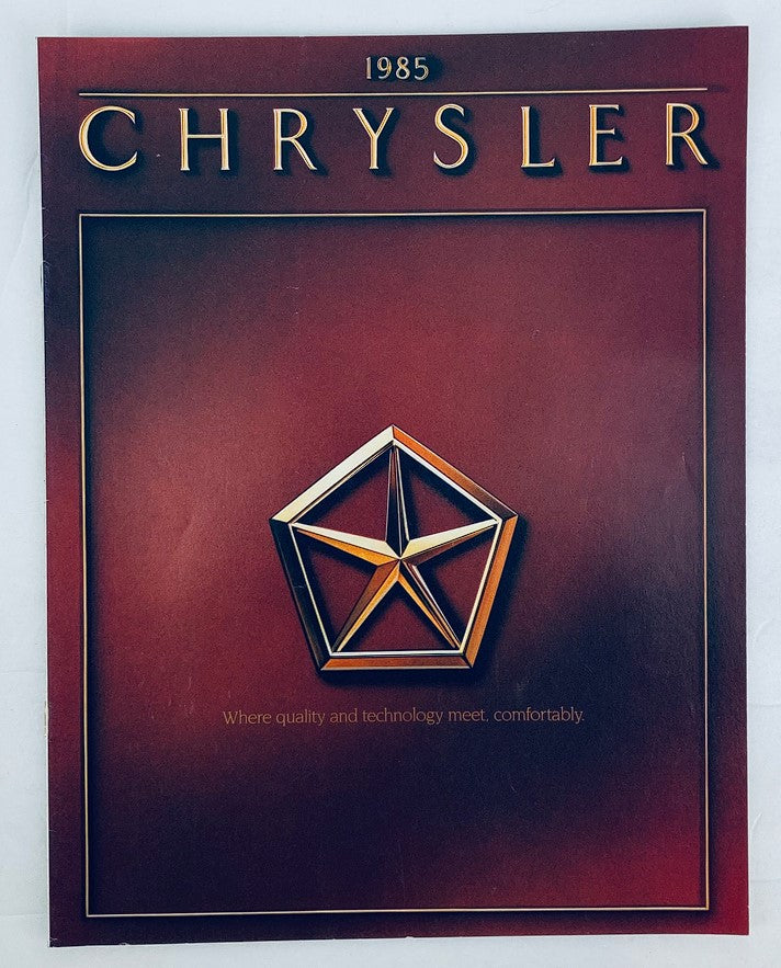 1985 Chrysler Lineup Dealer Showroom Sales Brochure Guide Catalog