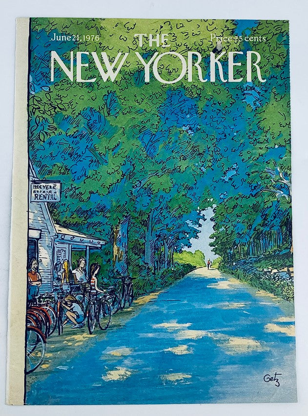 COVER ONLY The New Yorker June 21 1976 Bike Rental by Arthur Getz No Label