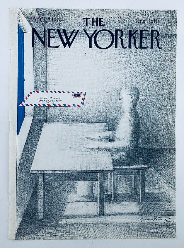 COVER ONLY The New Yorker April 17 1978 Mail Man by Andre Francois No Label