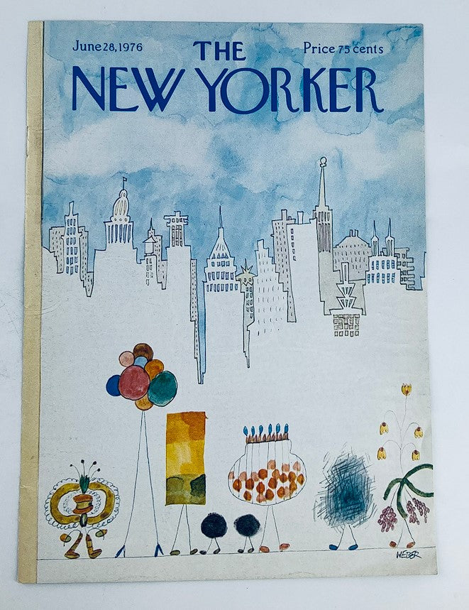 COVER ONLY The New Yorker June 28 1976 Party Needs by Chris Weber No Label