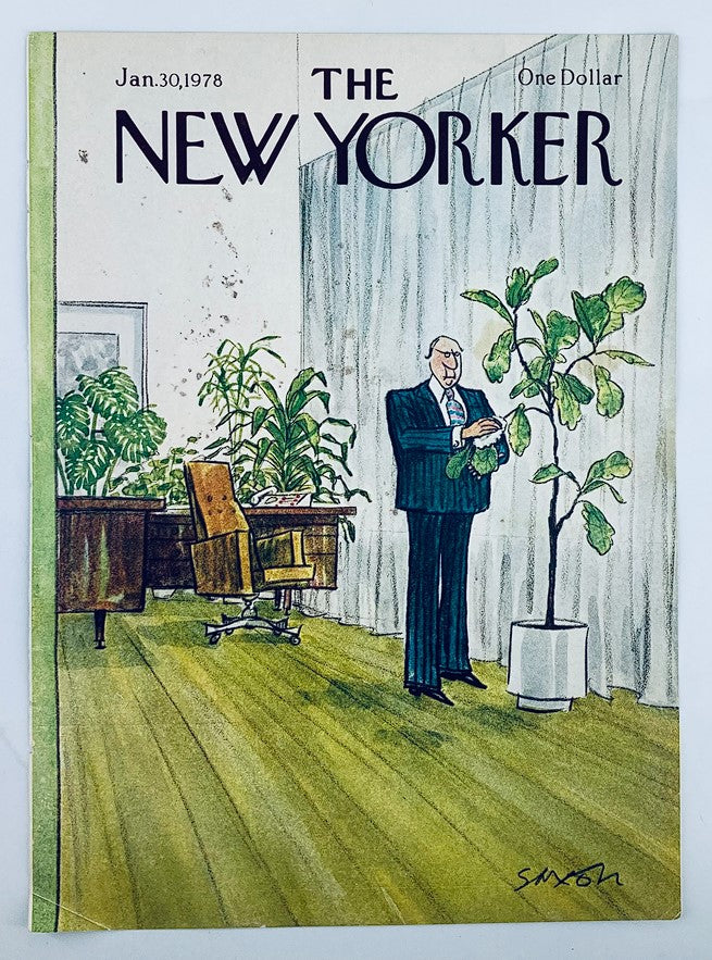 COVER ONLY The New Yorker January 30 1978 Loving Green by Charles Saxon No Label