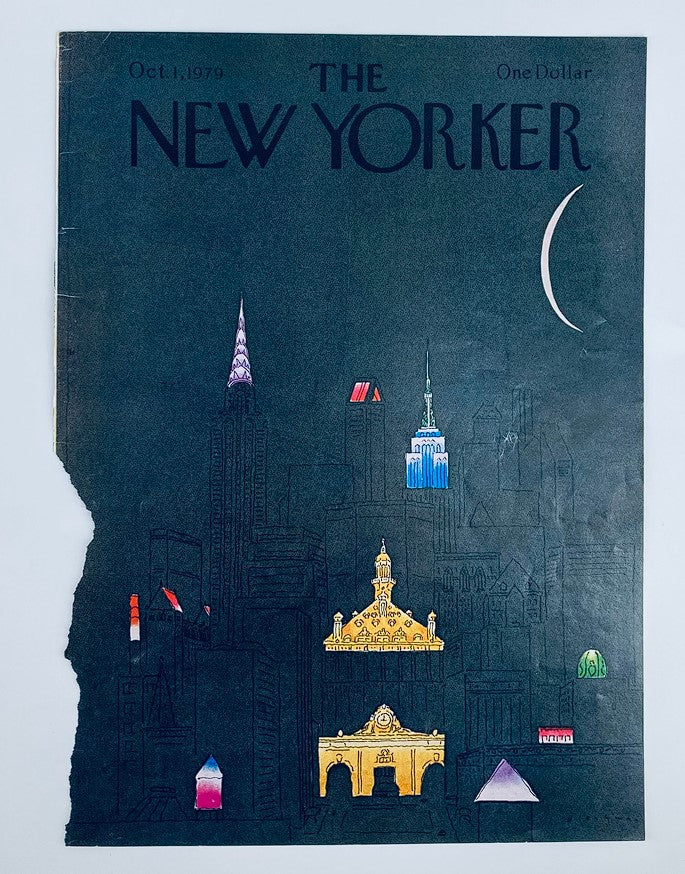 COVER ONLY The New Yorker October 1 1979 New York City by Art Blechman No Label