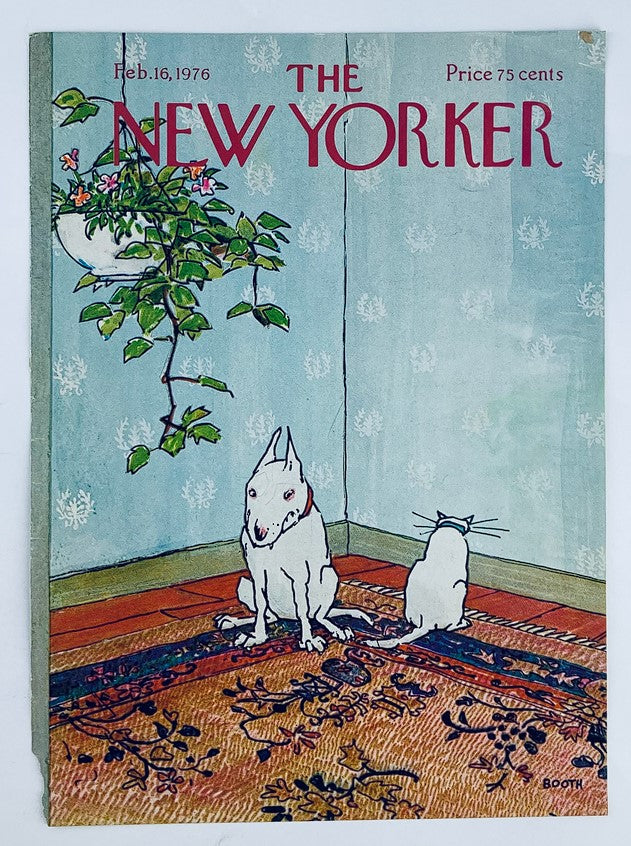 COVER ONLY The New Yorker February 16 1976 Unsettled Arguement by George Booth