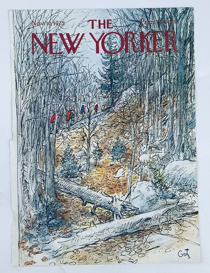 COVER ONLY The New Yorker November 10 1975 Trekking Time by Arthur Getz No Label