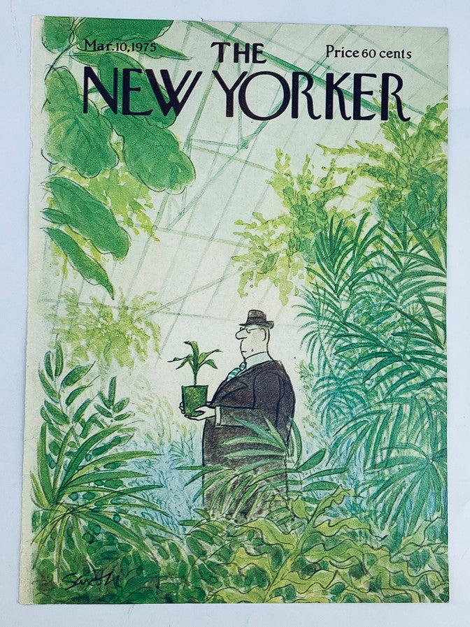 COVER ONLY The New Yorker March 10 1975 Greenhouse by Charles Saxon No Label