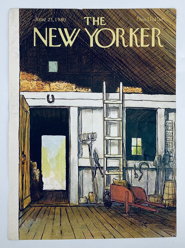 COVER ONLY The New Yorker June 23 1980 Horse Stable Barn by Arthur Getz No Label