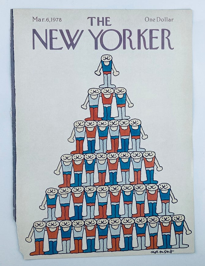 COVER ONLY The New Yorker March 6 1978 Teamwork by John Norment No Label