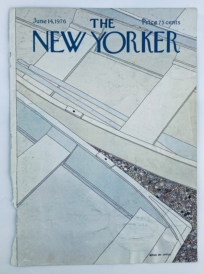 COVER ONLY The New Yorker June 14 1976 Boats by Gretchen Dow Simpson No Label