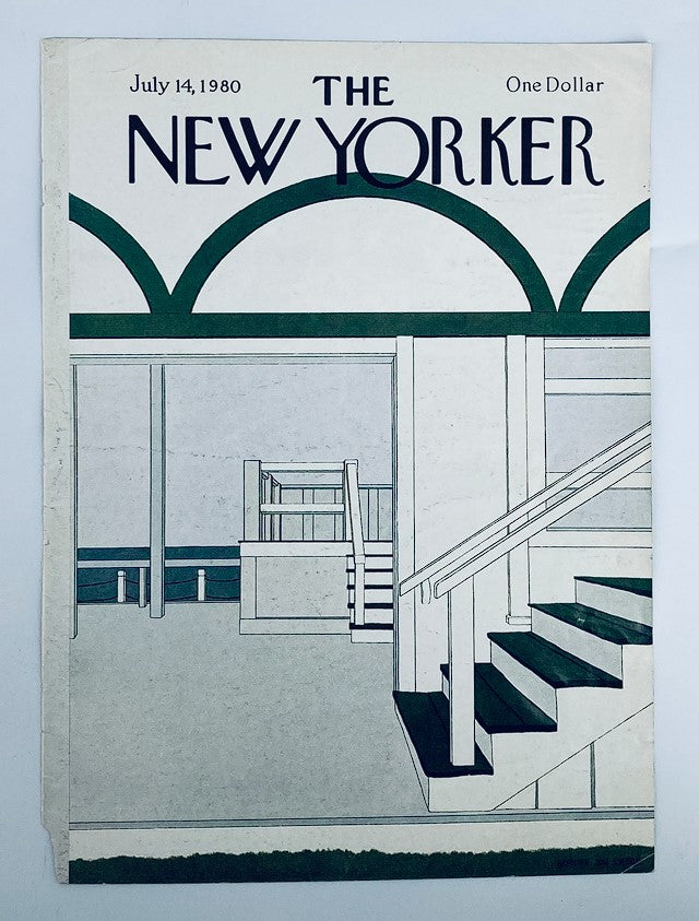 COVER ONLY The New Yorker July 14 1980 The Stairs by Gretchen Simpson No Label