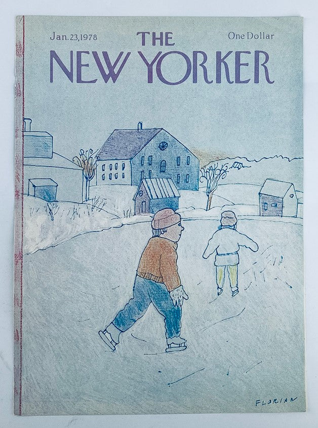 COVER ONLY The New Yorker January 23 1978 Play in the Snow by Douglas Florian