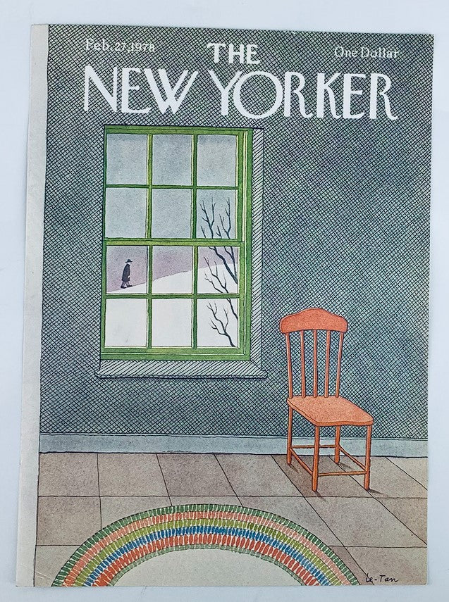 COVER ONLY The New Yorker February 27 1978 Through The Window by Pierre Le-Tan