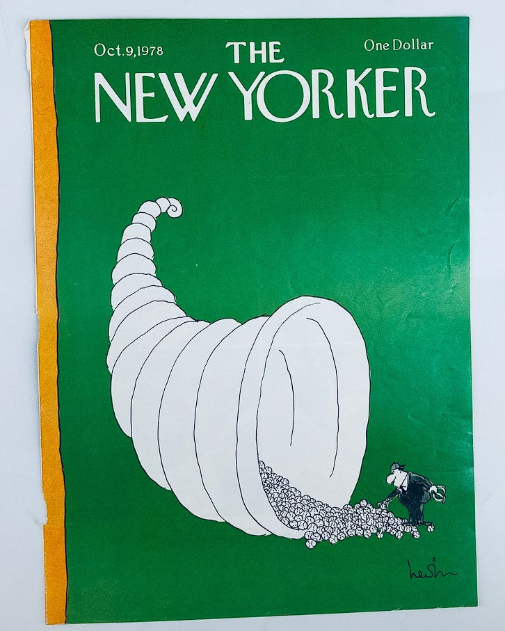 COVER ONLY The New Yorker October 9 1978 Ball Swooshing by Arnie Levin