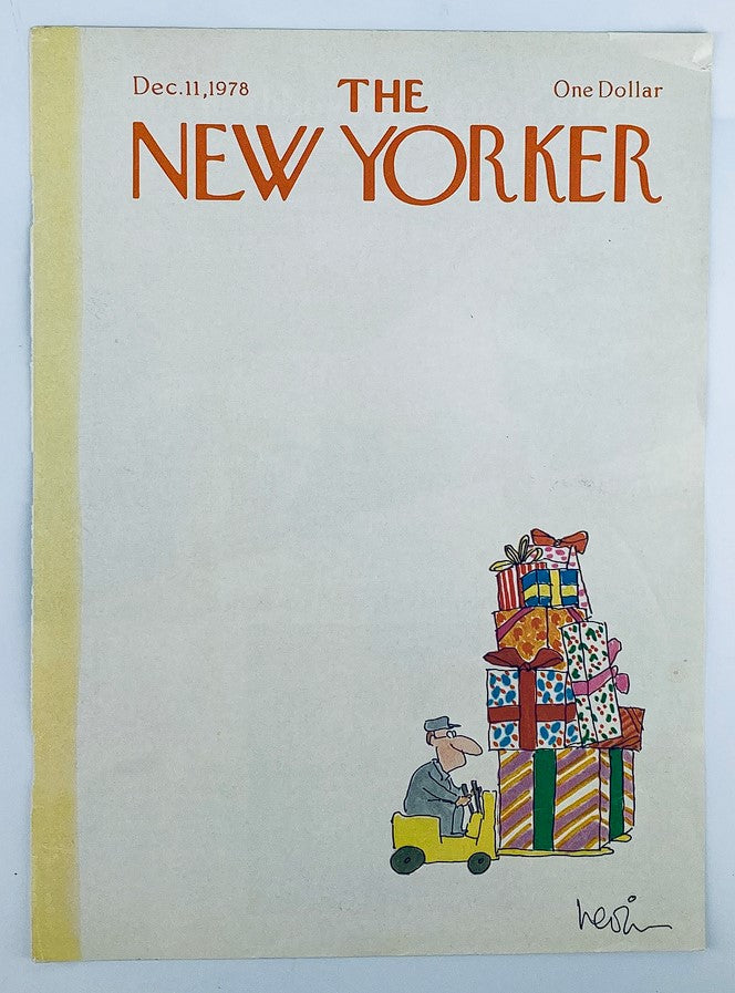 COVER ONLY The New Yorker December 11 1978 Christmas Gifts by Heidi Goennel