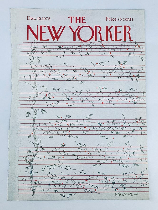 COVER ONLY The New Yorker December 15 1975 Vine Notes by James Stevenson