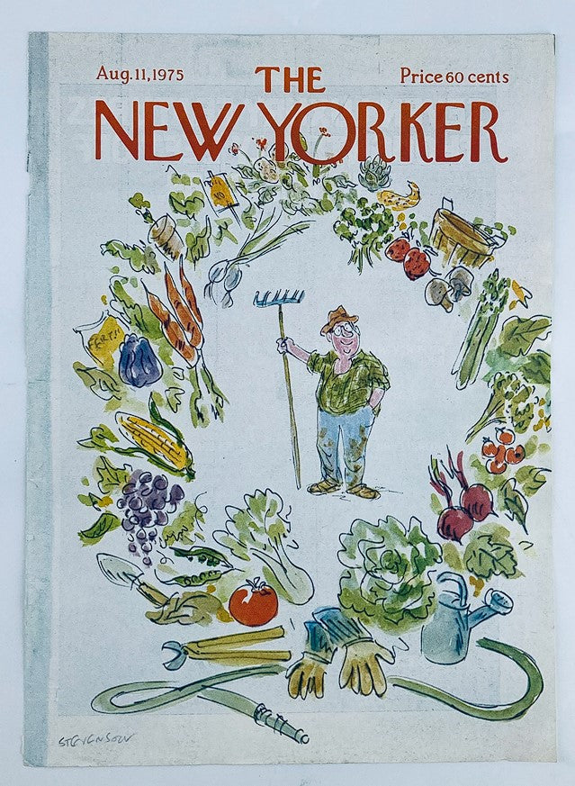 COVER ONLY The New Yorker August 11 1975 Organic Produce by James Stevenson