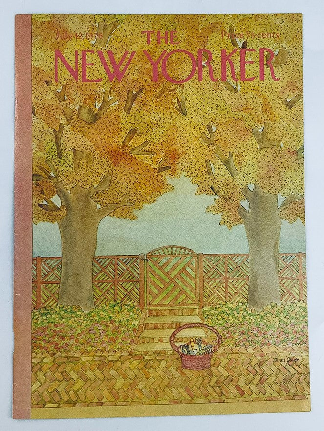 COVER ONLY The New Yorker July 12 1976 Autumn Basket by Jenni Oliver No Label