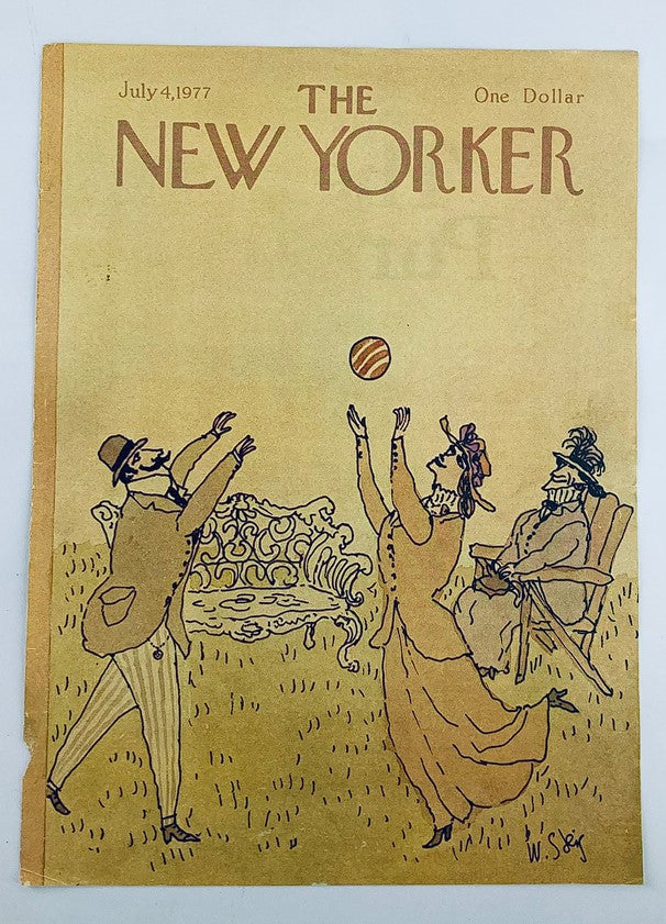 COVER ONLY The New Yorker July 4 1977 Out on the Field by William Steig No Label