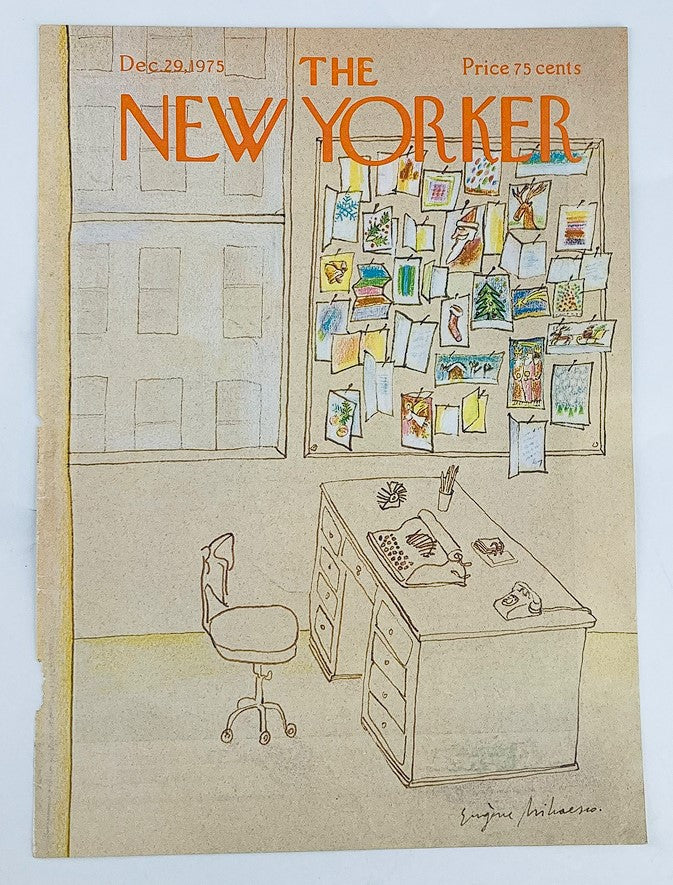 COVER ONLY The New Yorker December 29 1975 Office Works by Eugene Mihaesco