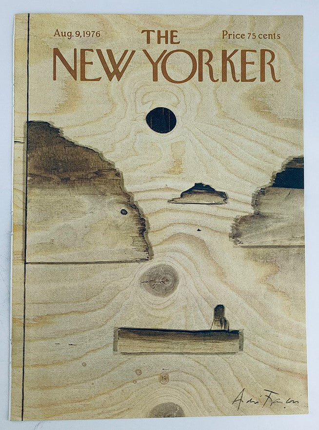 COVER ONLY The New Yorker August 9 1976 Log Holes by Andrei Francois No Label