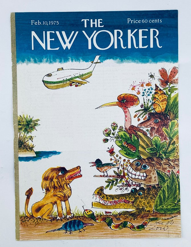 COVER ONLY The New Yorker February 10 1975 King of Jungle by Joseph Low No Label