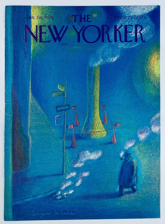 COVER ONLY The New Yorker January 26 1976 Smoking by Eugene Mihaesco No Label