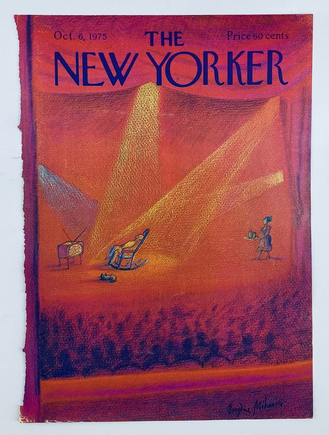 COVER ONLY The New Yorker October 6 1975 Broadway Show by Eugene Mihaesco