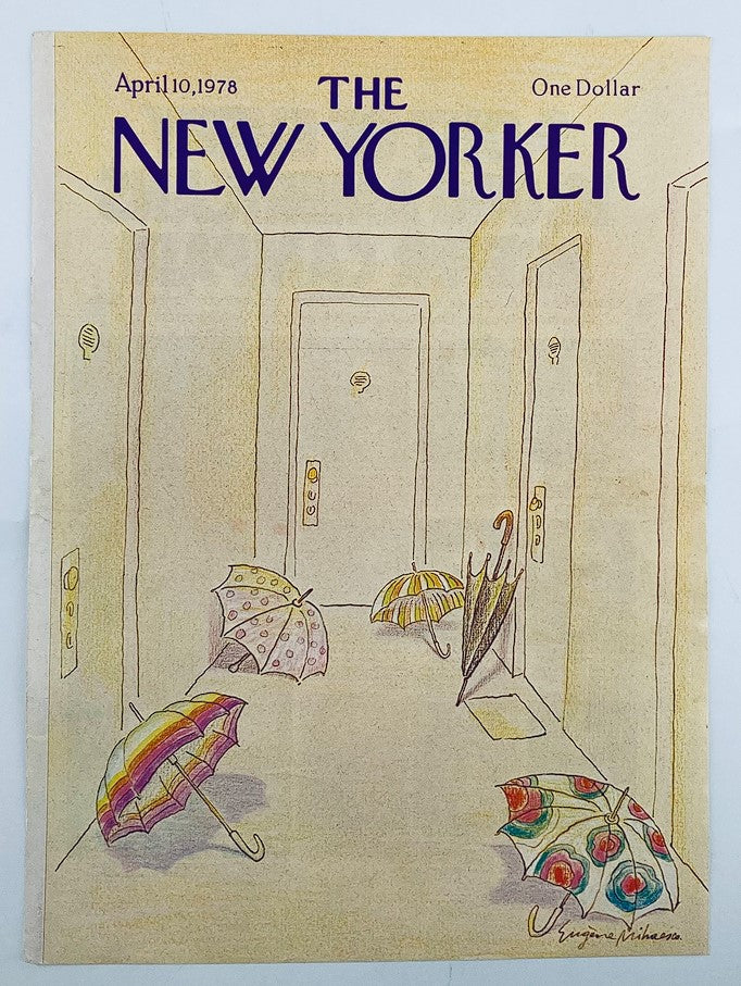 COVER ONLY The New Yorker April 10 1978 Umbrellas by Eugene Miahesco No Label