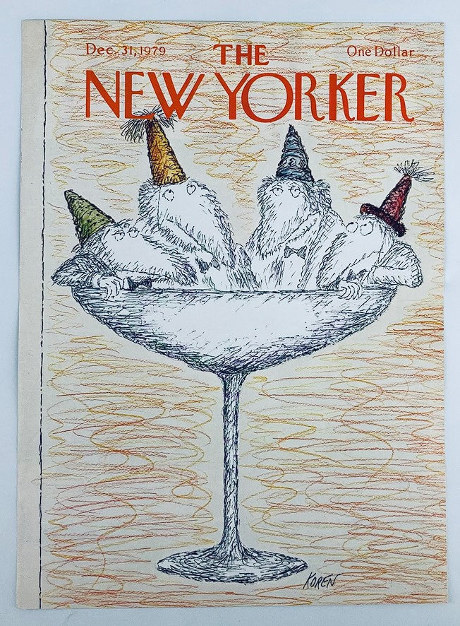 COVER ONLY The New Yorker December 31 1979 Cocktail Party by Edward Koren