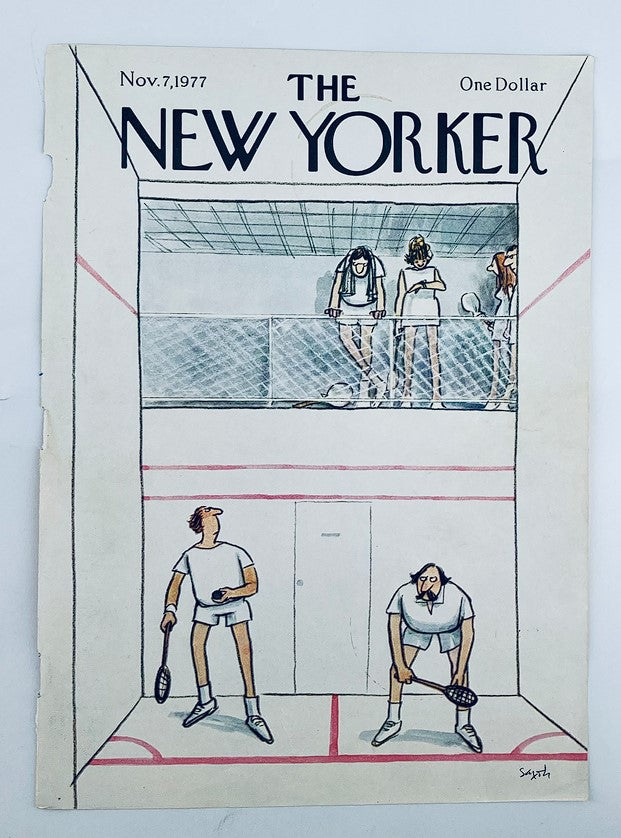 COVER ONLY The New Yorker November 7 1977 Playball by Charles Saxon No Label