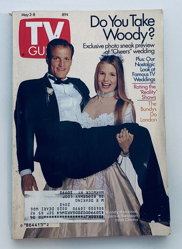 TV Guide Magazine May 2 1992 Woody Harrelson, Jackie Swanson NY Metro Ed.