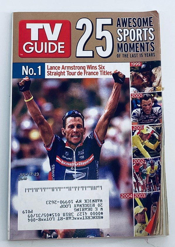 TV Guide Magazine July 17 2005 Lance Armstrong Tour de France NY Metro Ed.