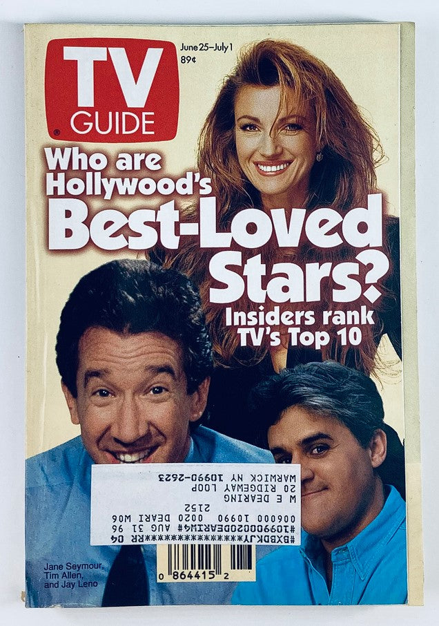 TV Guide Magazine June 25 1994 Tim Allen, Jay Leno, Jane Seymour NY Metro Ed.