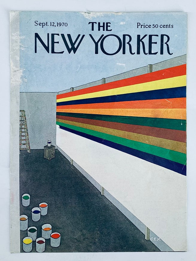 COVER ONLY The New Yorker September 12 1970 Rainbow Paint by Charles E. Martin