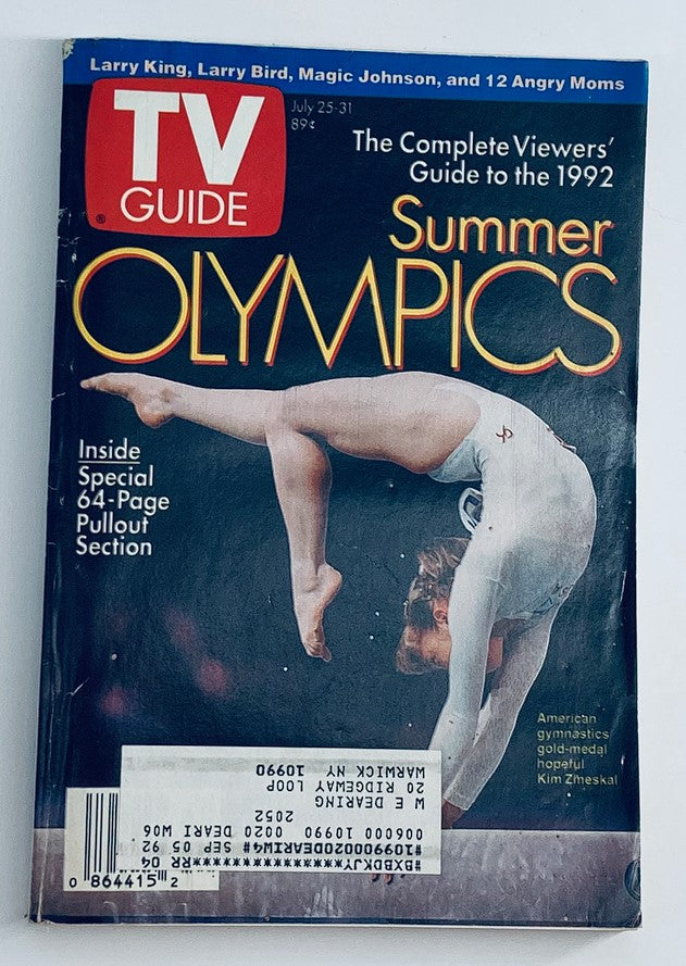 TV Guide Magazine July 25 1992 Kim Zmeskal Summer Olympics NY Metro Ed.