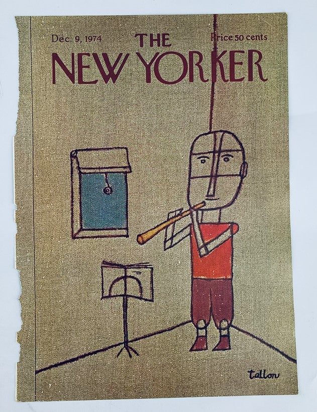 COVER ONLY The New Yorker December 9 1974 Solo Act by Robert Tallon No Label