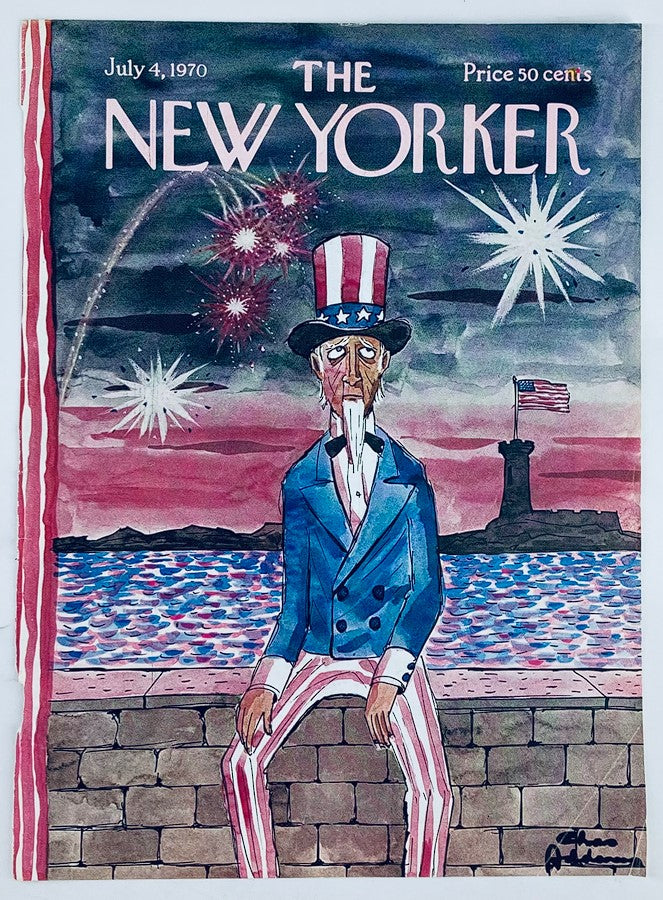 COVER ONLY The New Yorker July 4 1970 Uncle Sam's July by Chas Addams No Label