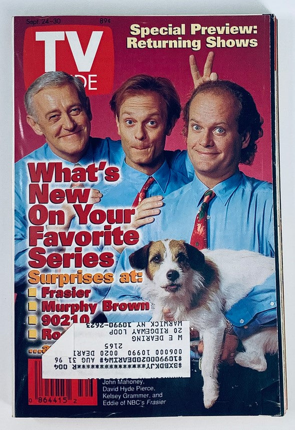 TV Guide Magazine September 24 1994 Kelsey Grammer, David Mahoney NY Metro Ed.