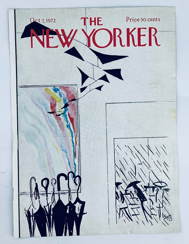 COVER ONLY The New Yorker October 7 1972 Art School by Arthur Getz No Label