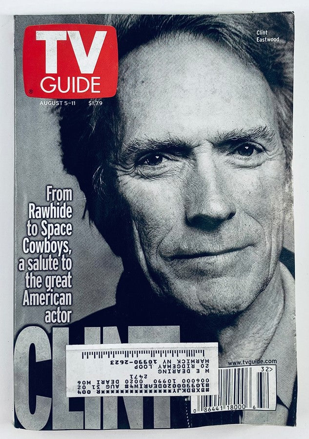 TV Guide Magazine August 5 2000 Clint Eastwood Great American Actor NY Metro Ed.