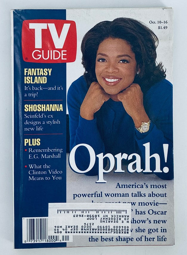 TV Guide Magazine October 10 1998 Oprah Winfrey New Movie Beloved NY Metro Ed.