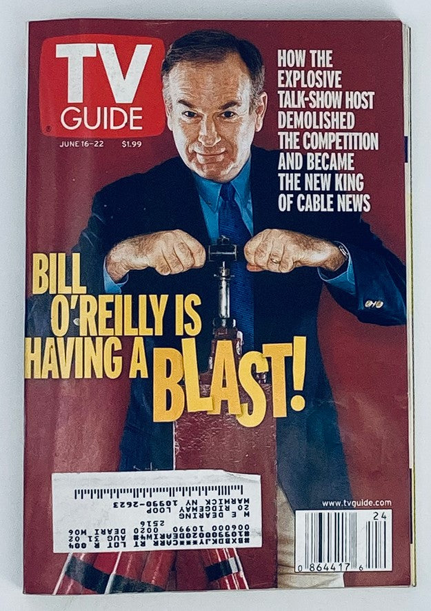 TV Guide Magazine June 16 2001 Bill O'Reilly Is Having a Blast New York Ed.