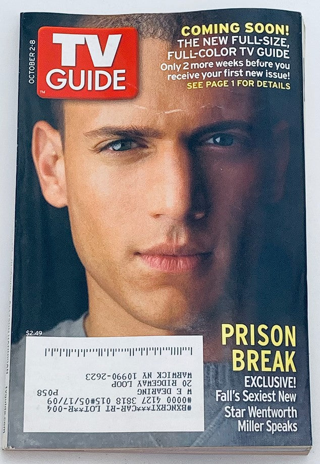 TV Guide Magazine October 2 2005 Wentworth Miller of Prison Break NY Metro Ed.