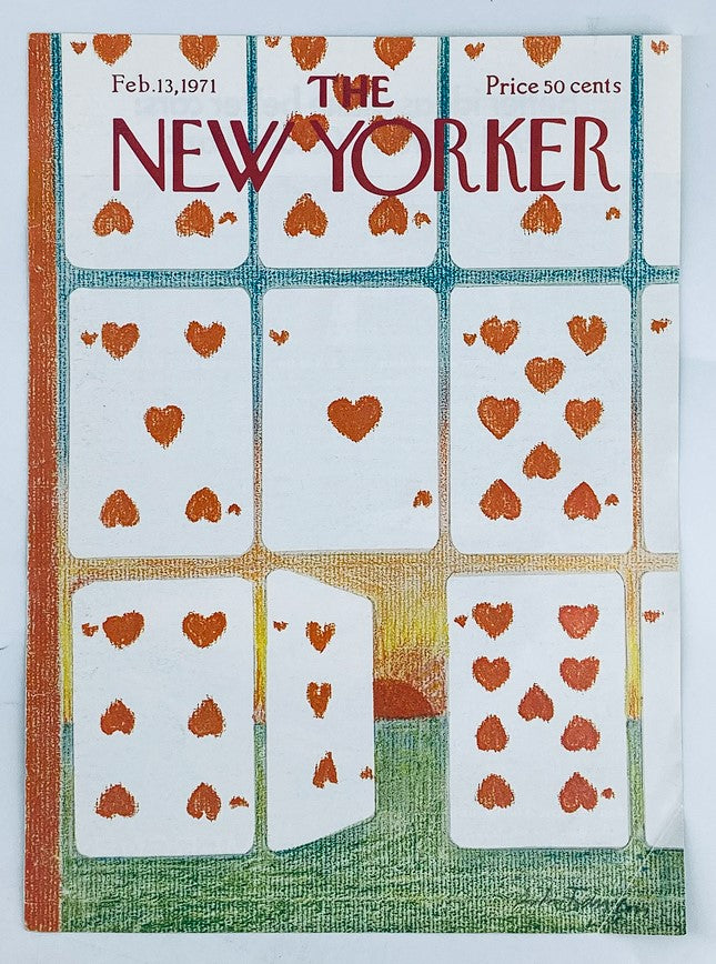 COVER ONLY The New Yorker February 13 1971 House of Cards by Andre Francois