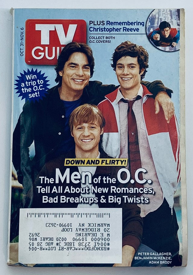 TV Guide Magazine October 31 2004 Adam Brody, Peter Gallagher NY Metro Ed.