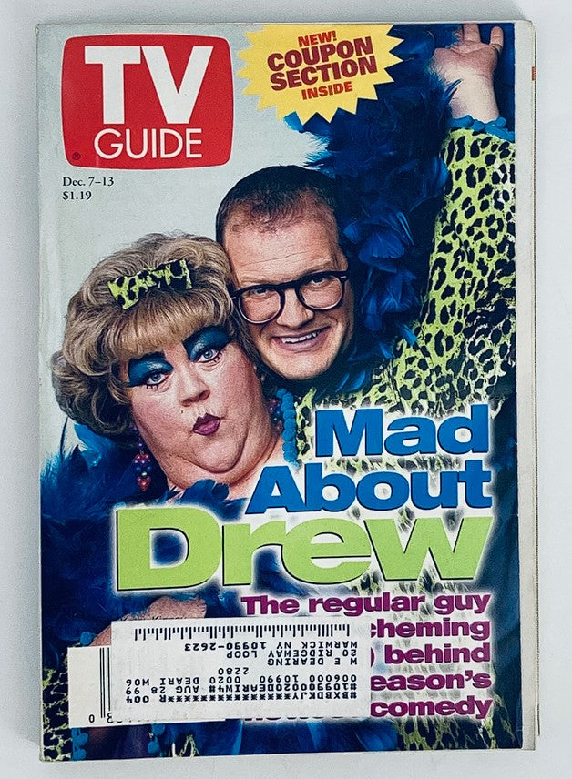 TV Guide Magazine December 7 1996 Drew Carey & Kathy Kinney New York Ed.