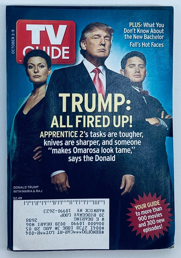 TV Guide Magazine October 3 2004 Maria, Raj and Donald Trump NY Metro Ed.