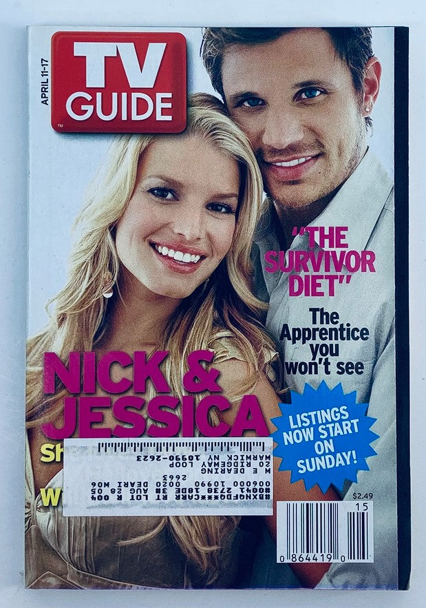 TV Guide Magazine April 11 2004 Nick Lachey & Jessica Simpson NY Metro Ed.