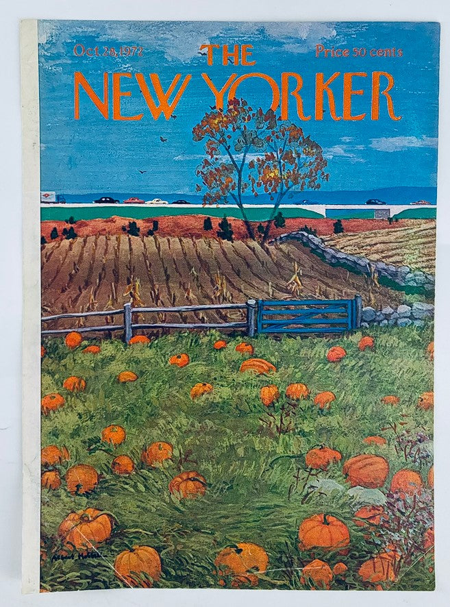 COVER ONLY The New Yorker October 28 1972 All Hallows by Albert Hubbell No Label