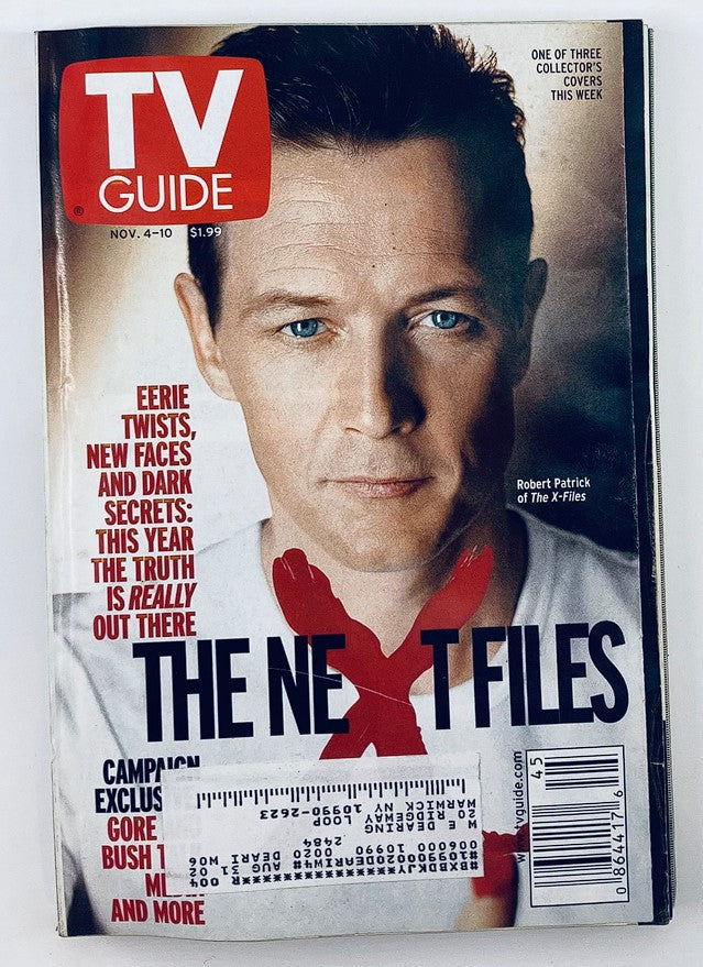 TV Guide Magazine November 4 2000 Robert Patrick of The X-Files NY Metro Ed.