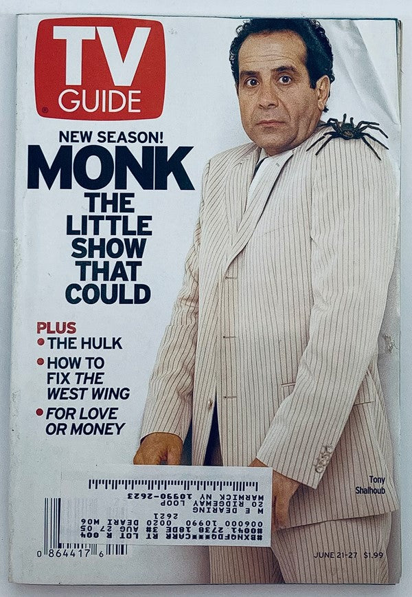 TV Guide Magazine June 21 2003 Tony Shalhoub Monk NY Metro Ed.